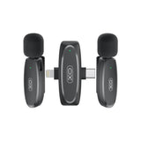 Xo Mkf10 Microfono Inalambrico De Solapa - Conector Tipo C Y Lightning - Negro