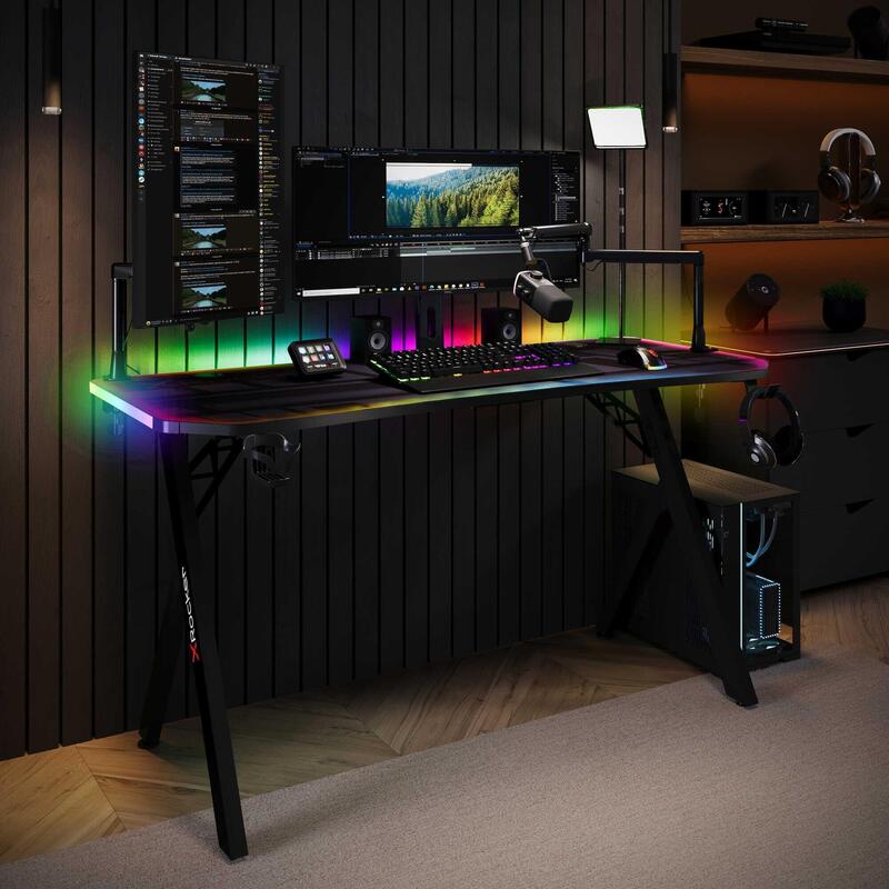 Xrocker Gaming Schreibtisch Led Led App-Steuerung 110cm Negro