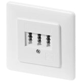 Ze-Kom Tae Triple Enchufe: Tae 3 X 6 Nfn Up, Blanco Puro