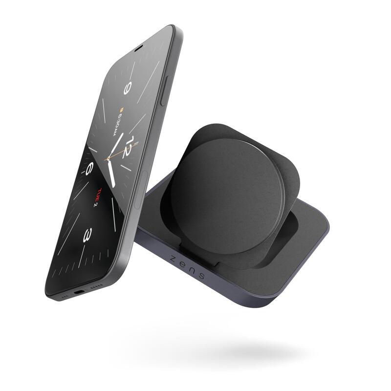 Zens Nightstand Magnetic Wireless Charger (Incl. Wall Charger) - Black