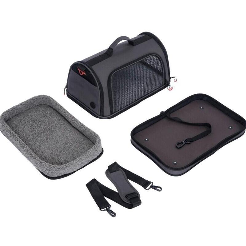 Zolux Bolsa De Transporte Para Perro Y Gato Reforzada Nomad L Negro 50×32×29