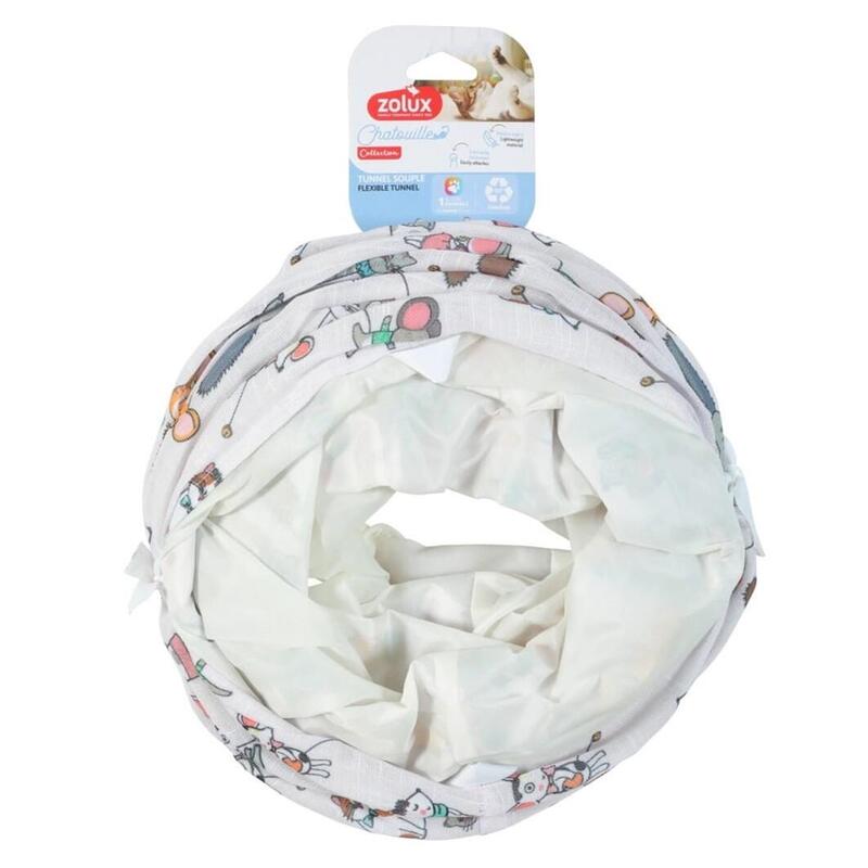 Juguete Para Gatos Zolux Túnel Gatos Y Ratones Patrón Chatouille 130cm