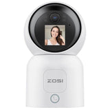 Zosi C519m 4 Mpx 2.5k P/T Wifi Dual Detección De Movimiento Pantalla Blanco