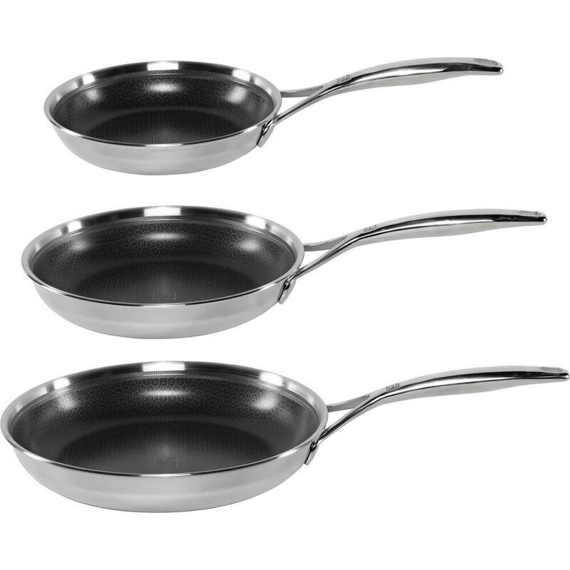 Zwilling Peak Bratpfannenset 3-Tlg,(20+24+28) 18/10 Edelstahl