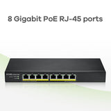 Zyxel Gs1915-8ep 8-Port Gbe Poe+ 60 Watt 802.3at Smart Switch Nebulaflex