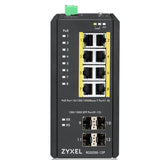 Zyxel Rgs200-12p Gestionado L2 Gigabit Ethernet (10/100/1000) Negro Energía Sobre Ethernet (Poe)
